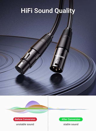 XLR Cable 1M Microphone XLR Male to Female Extension Cord XLR Jack Extender for PA System Studio Recorder Amplifier Mixer Speaker System or Professional Recording 20708 Black - view 2